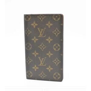 Louis Vuitton Vertical Bifold Wallet Card Case in Monogram Canvas Authentic